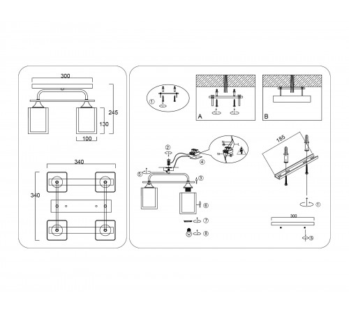 Потолочная люстра Ambrella Light TR3033246 TR