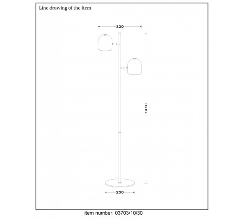 Торшер Lucide 03703/10/30 Skanska