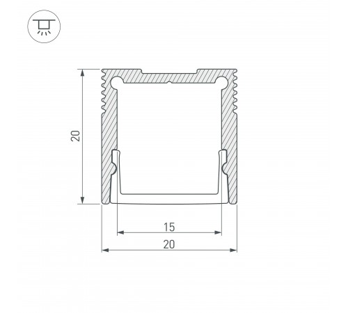 Профиль накладной Arlight 047631 SL-SLIM