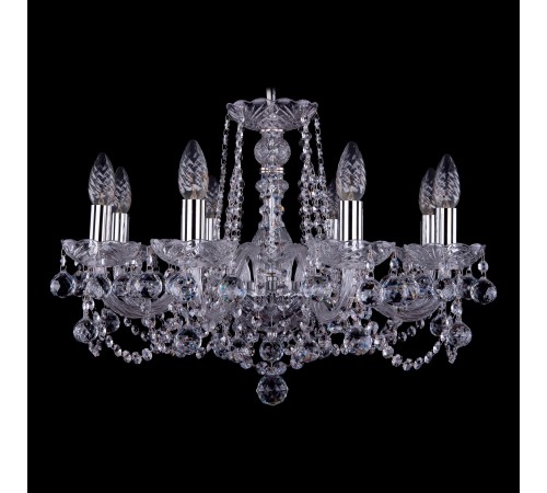 Подвесная люстра Bohemia Ivele Crystal 1402/8/195/Ni/Balls 1402