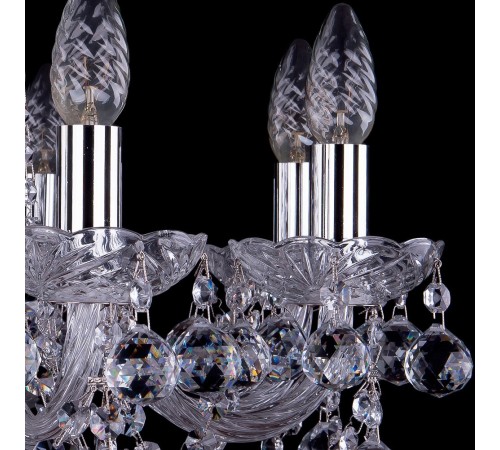 Подвесная люстра Bohemia Ivele Crystal 1402/8/195/Ni/Balls 1402
