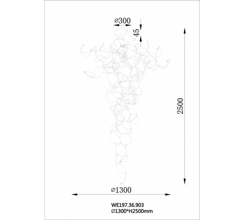 Подвесная люстра Wertmark WE197.36.903 Alessandra