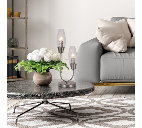 Настольная лампа декоративная Escada 10165/2 Nickel Desire