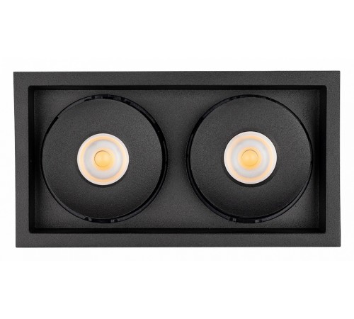 Встраиваемый светильник Arlight 028151 CL-SIMPLE-S148x80-2x9W Warm3000 (BK, 45 deg)