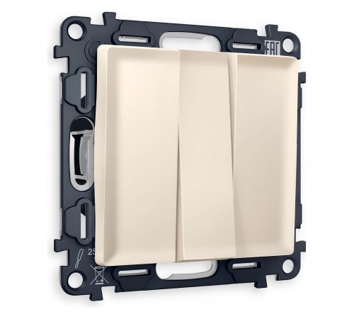 Выключатель трехклавишный без рамки Ambrella Volt MA325010 Quant