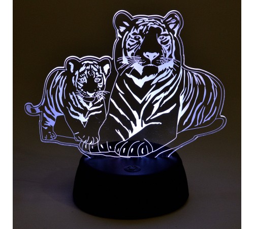 Зверь декоративный ULI-M508 RGB/3AA TIGER FAMILY/BLACK UL-00008403