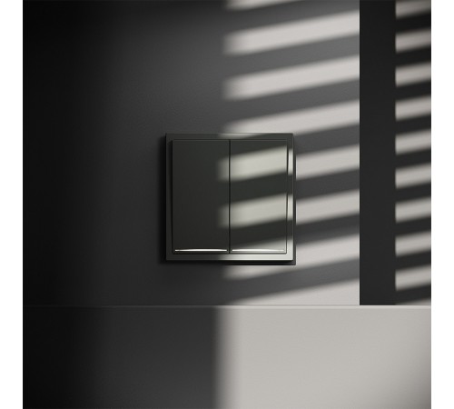 Выключатель проходной двухклавишный с подсветкой без рамки Voltum VLS020406 S70