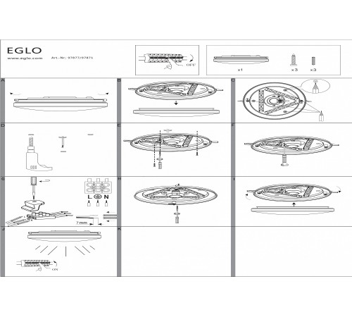 Накладной светильник Eglo ПРОМО 97871 Frania