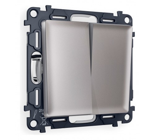 Выключатель проходной двухклавишный Ambrella Volt MA503020 Quant