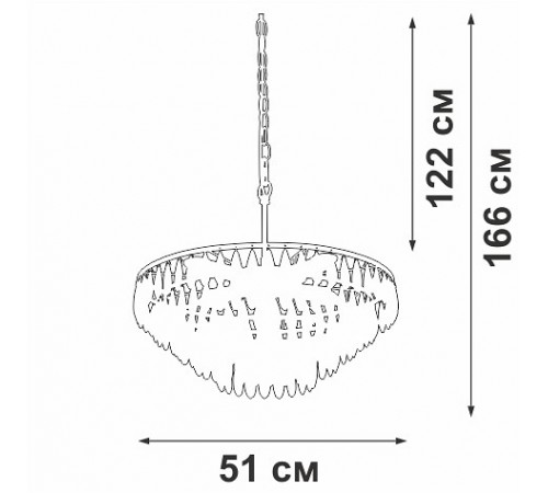 Подвесная люстра Vitaluce V5352-1/5 V5352