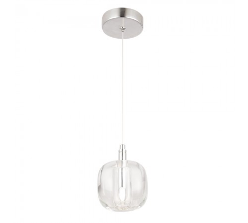 Светильник подвесной Crystal Lux BOX SP1 CHROME/TRANSPARENT