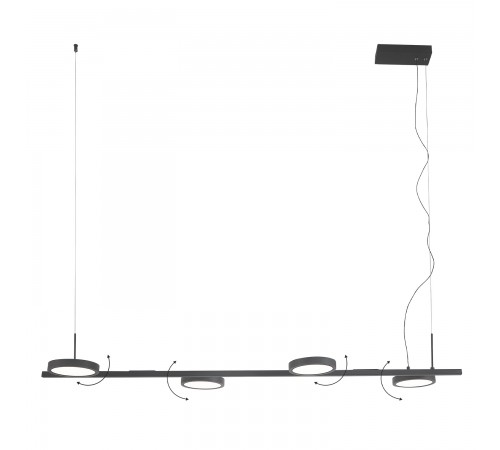 Светильник подвесной Crystal Lux CLT 027C4 L1000 BL