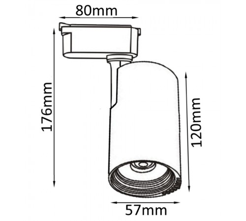 Cветильник трековый однофазный Crystal Lux CLT 0.31 007 10W BL