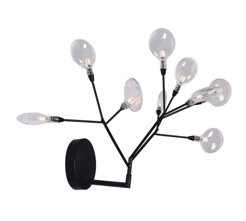 Бра Crystal Lux EVITA AP9 BLACK/TRANSPARENT