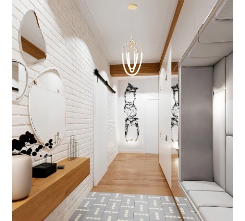 Светильник подвесной Crystal Lux PERA SP50W LED GOLD