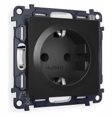 Розетка с заземлением и со шторкой, без рамки Ambrella Volt MA807010 Quant