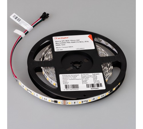 Лента светодиодная Arlight 039040 SPI