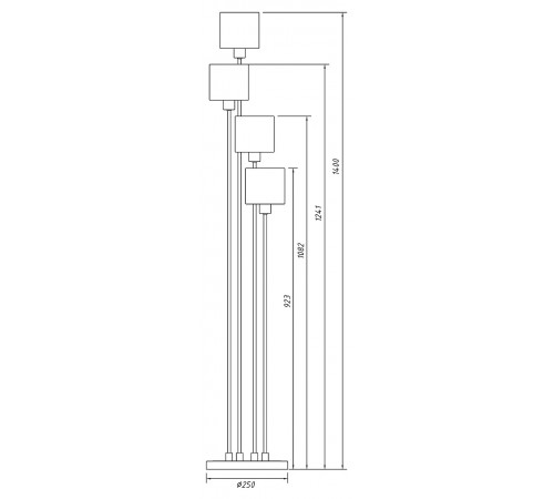 Торшер Escada 1109/4 Chrome/Beige Denver