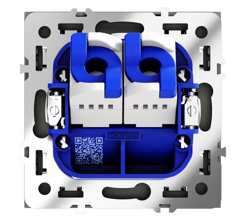 Розетка двойная Ethernet RJ-45 без рамки Voltum VLS060208 S70