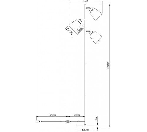 Торшер Moderli V3050-3F Floor