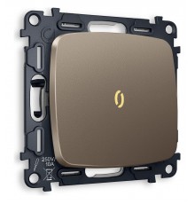 Выключатель проходной одноклавишный с подсветкой без рамки Ambrella Volt MO632030 Quant