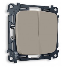 Выключатель проходной двухклавишный без рамки Ambrella Volt MO363020 Quant