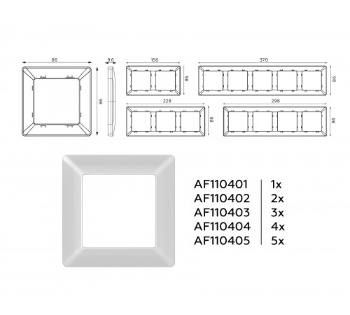Рамка на 2 поста Ambrella Volt AF110402 Line