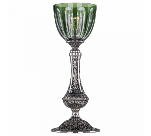 Настольная лампа декоративная Bohemia Ivele Crystal 71100L/15 NB P1 Clear-Green/H-1H 7100