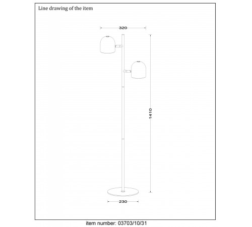 Торшер Lucide 03703/10/31 Skanska