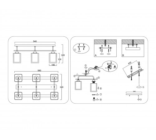 Потолочная люстра Ambrella Light TR3033247 TR