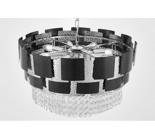 Подвесная люстра LUMINA DECO LDP 7045-600 BK+CHR MOLINA
