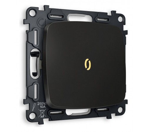 Выключатель одноклавишный с подсветкой без рамки Ambrella Volt MO802010 Quant