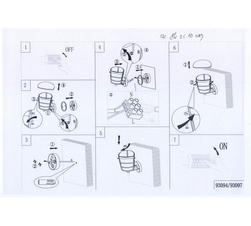 Светильник на штанге Eglo 93097 Aloria