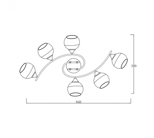 Потолочная люстра Escada 539/6 Valley