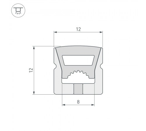Короб накладной гибкий Arlight 040285 WPH