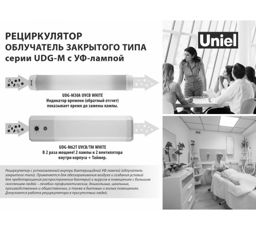 Бактерицидный светильник Uniel UL-00007716 UDG-M