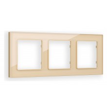 Рамка на 3 поста Ambrella Volt AF330603 Platos Стекло органическое