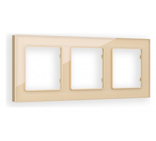 Рамка на 3 поста Ambrella Volt AF330603 Platos Стекло органическое