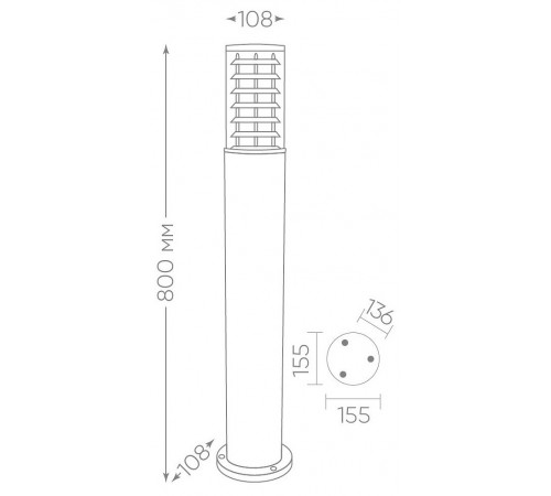 Наземный высокий светильник Feron 6303 DH0801