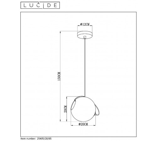 Подвесной светильник Lucide 25405/20/65 Jazzlynn