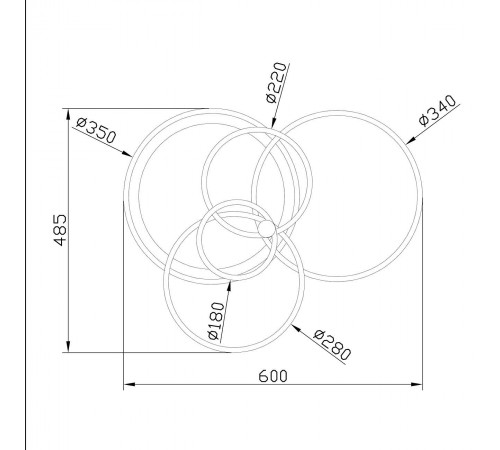 Люстра на штанге Escada 10213/4LED BL Chrome Contour