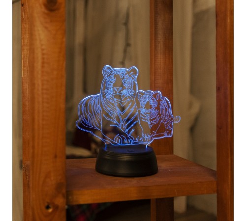 Зверь декоративный ULI-M508 RGB/3AA TIGER FAMILY/BLACK UL-00008403
