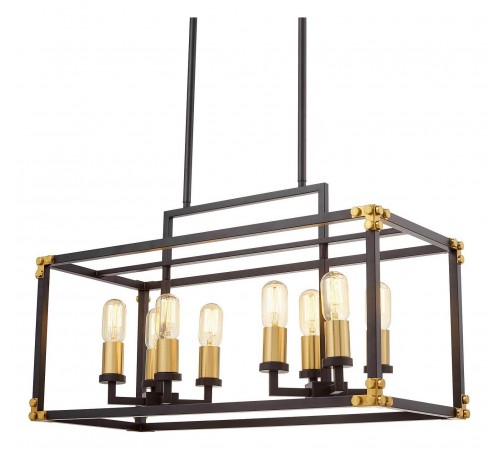 Подвесной светильник LUMINA DECO LDP 1140-8 BK+MD Waldorf