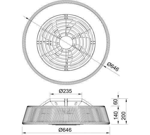 Светильник с вентилятором Mantra (люстры-вентиляторы) 8229 Polinesia