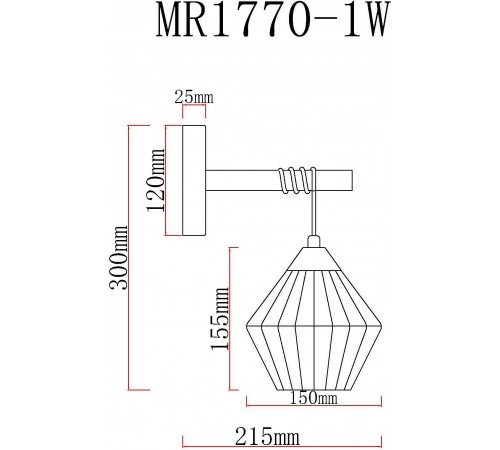 Бра MyFar MR1770-1W Bella