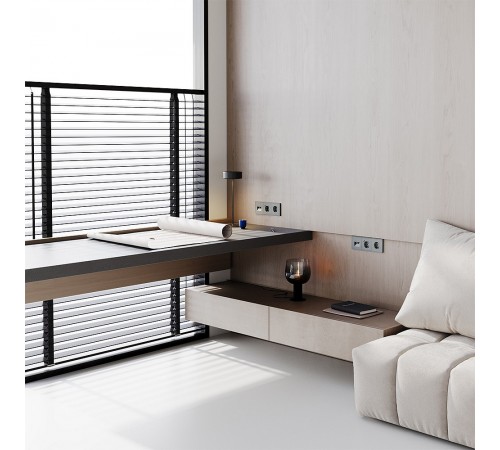 Розетка с заземлением, без рамки Voltum VLS040106 S70