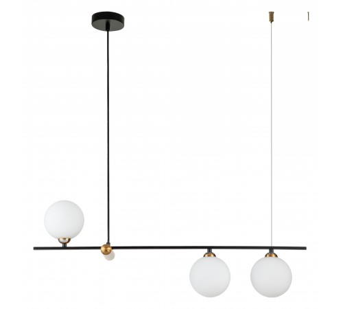 Подвесной светильник Indigo 11015/3P Black Opaco