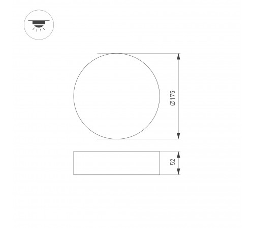 Накладной светильник Arlight 022904(2) RONDO