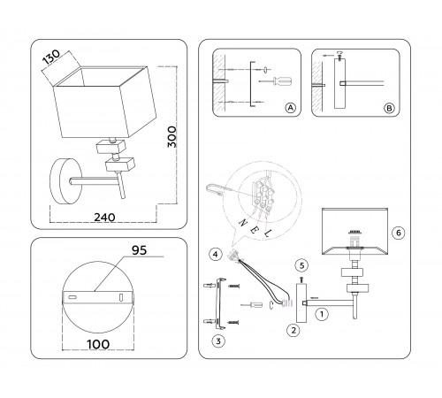 Бра Ambrella Light LH71335 HIGH LIGHT