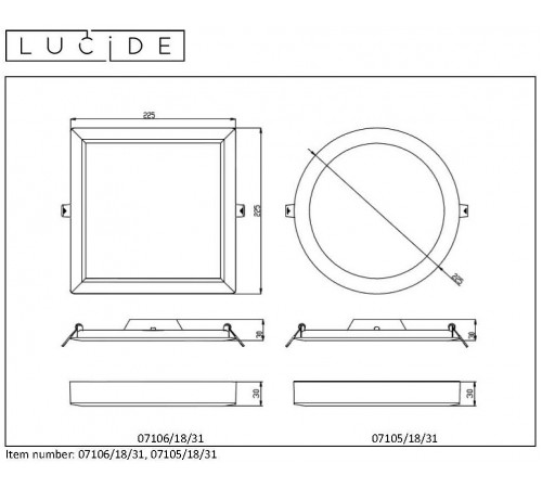 Накладной светильник Lucide 07105/18/31 Tendo-Led